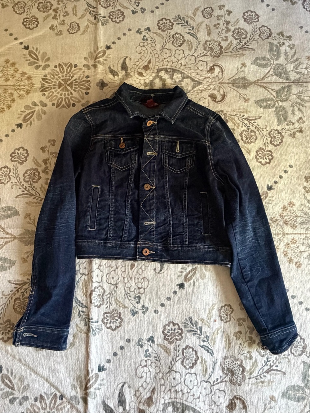 Arizona Jean Company Blue Denim Jacket with Red Label